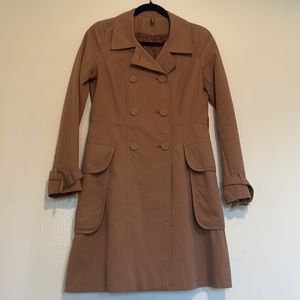 Brown trench coat jacket